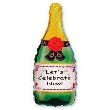  Фольгований шар фігура " Пляшка Шампанського - Давайте Святкувати Зараз "