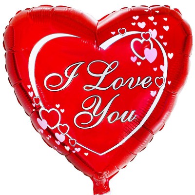 Фольгированный шар " сердце классика в сердцах I Love You "