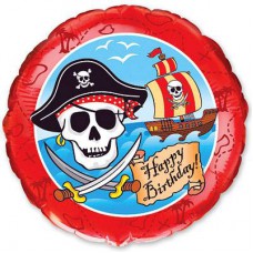  Фольгована куля "коло пірати Happy Birthday"
